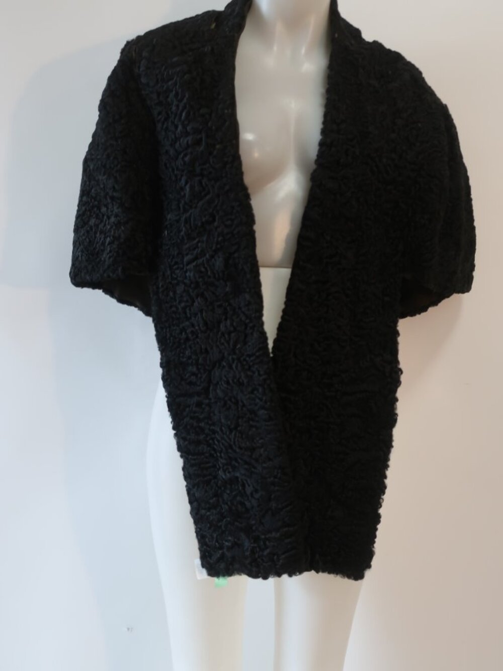 Womens Barbatsuly Black Persian Lamb Cape S - Picture 4 of 11